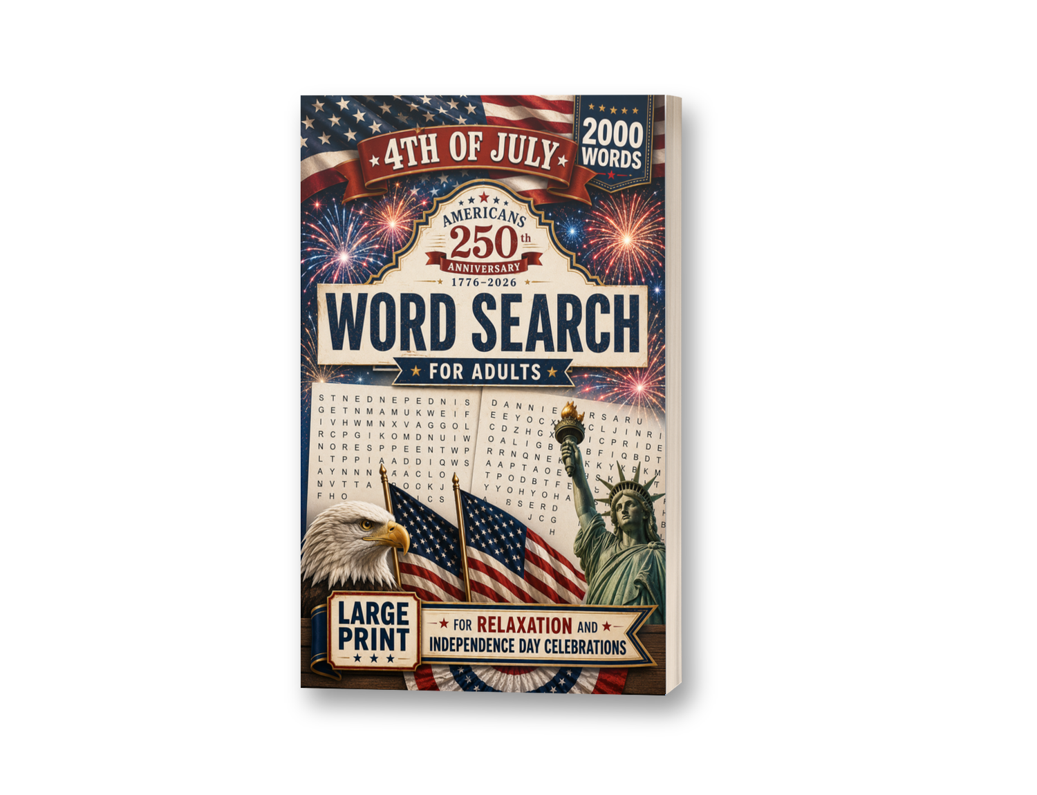 4th of July 250th Anniversary Word Search For Adults