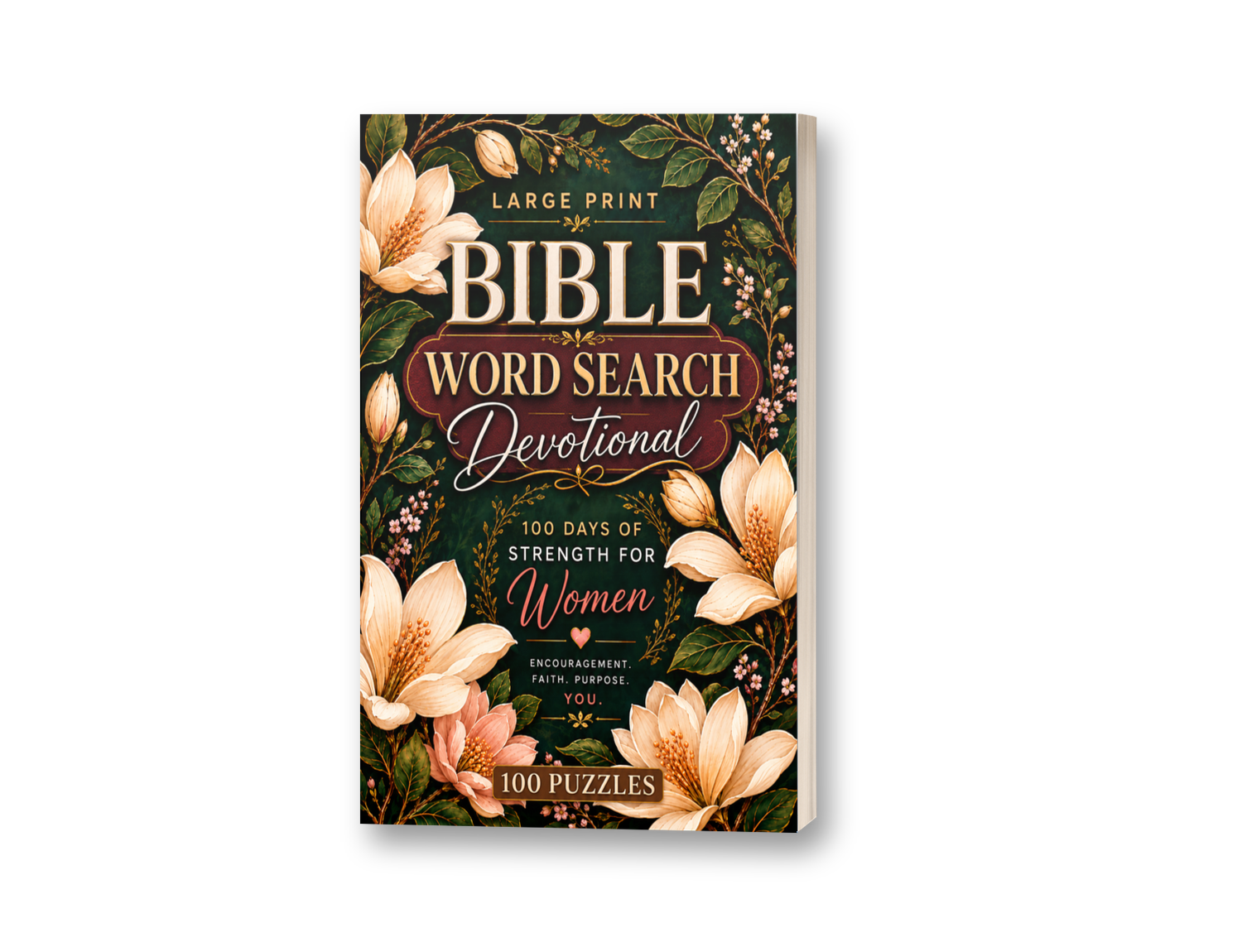 Bible Word Search Devotional - 100 Days of Strength for Women