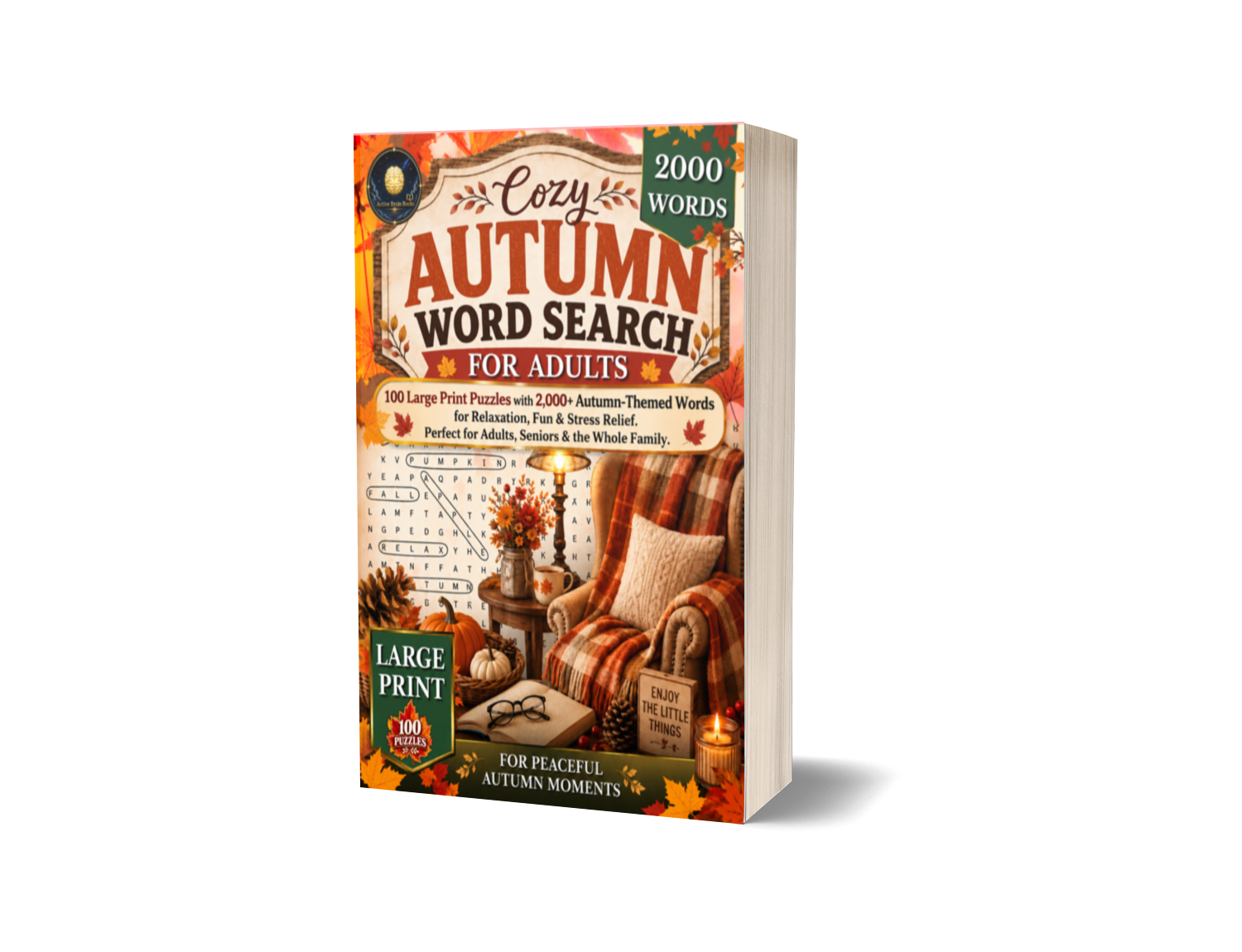 Cozy Autumn Word Search for Adults