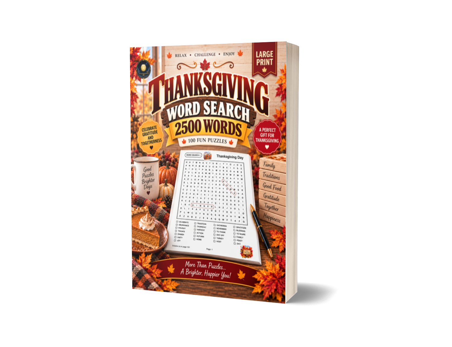 Thanksgiving Word Search for Adults